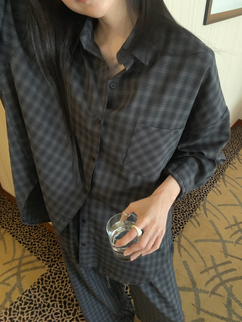 JKICHI韓國直郵女裝新品職業26春夏熱賣推薦襯衫蕾絲衫格紋JKICHI襯衫/蕾絲衫