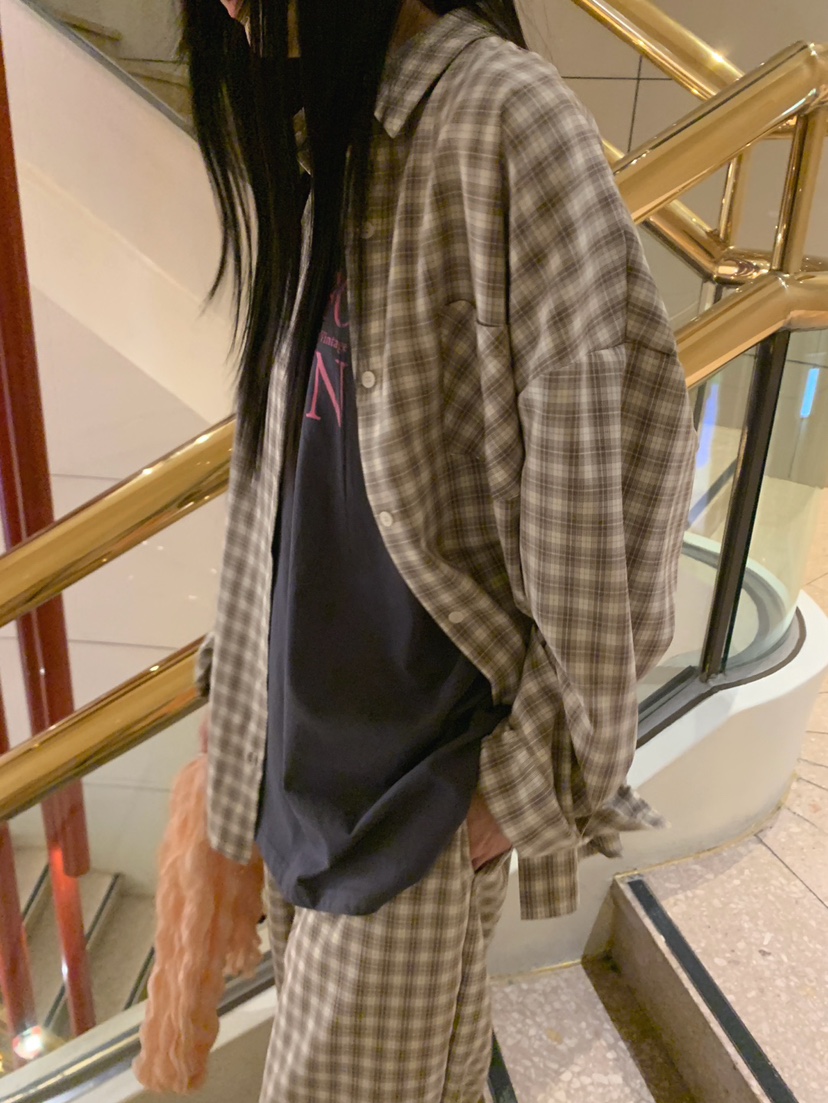 JKICHI韓國直郵女裝新品職業26春夏熱賣推薦襯衫蕾絲衫格紋JKICHI襯衫/蕾絲衫