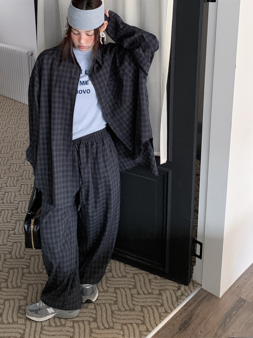 JKICHI韓國直郵女裝新品職業26春夏熱賣推薦襯衫蕾絲衫格紋JKICHI襯衫/蕾絲衫