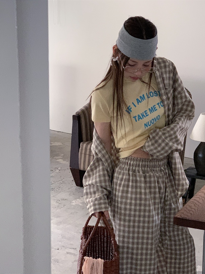 JKICHI韓國直郵女裝新品職業26春夏熱賣推薦襯衫蕾絲衫格紋JKICHI襯衫/蕾絲衫