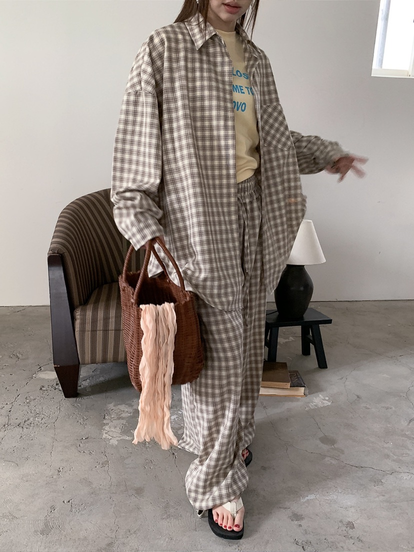 JKICHI韓國直郵女裝新品職業26春夏熱賣推薦襯衫蕾絲衫格紋JKICHI襯衫/蕾絲衫