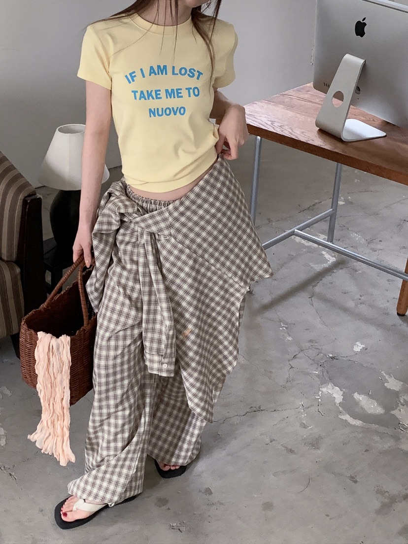 JKICHI韓國直郵女裝新品職業26春夏熱賣推薦襯衫蕾絲衫格紋JKICHI襯衫/蕾絲衫