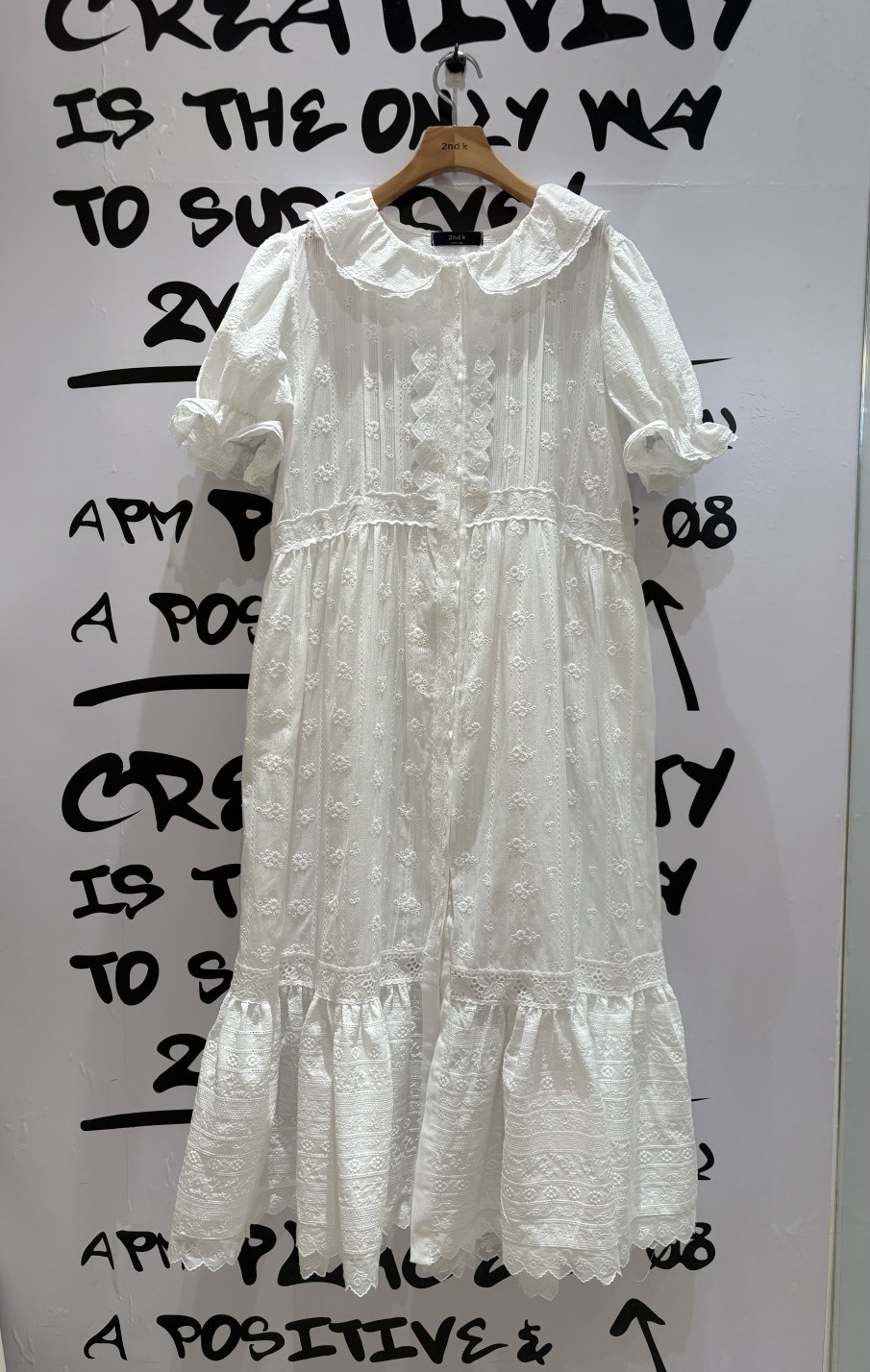 2ND K韓國代購女士新品推薦熱賣26春夏人氣職業連衣裙長款2ND K連衣裙圖色1白色