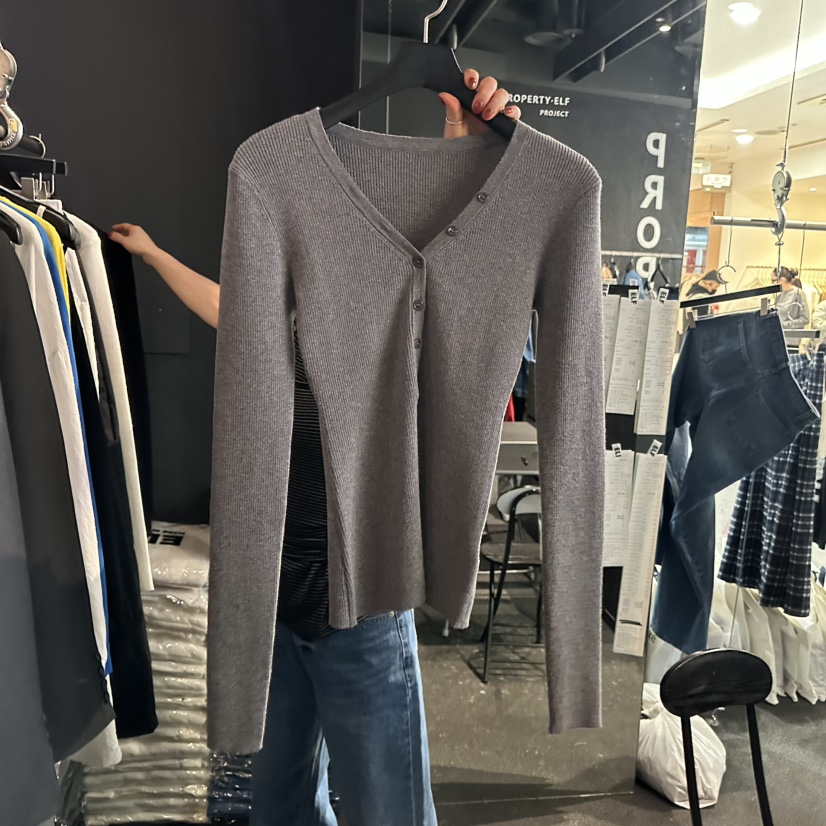 ELF-L韓國直郵實拍女裝新品職業26春夏人氣熱賣休閑長袖T恤PROJECT ELF/ELF-L長袖T恤圖色2