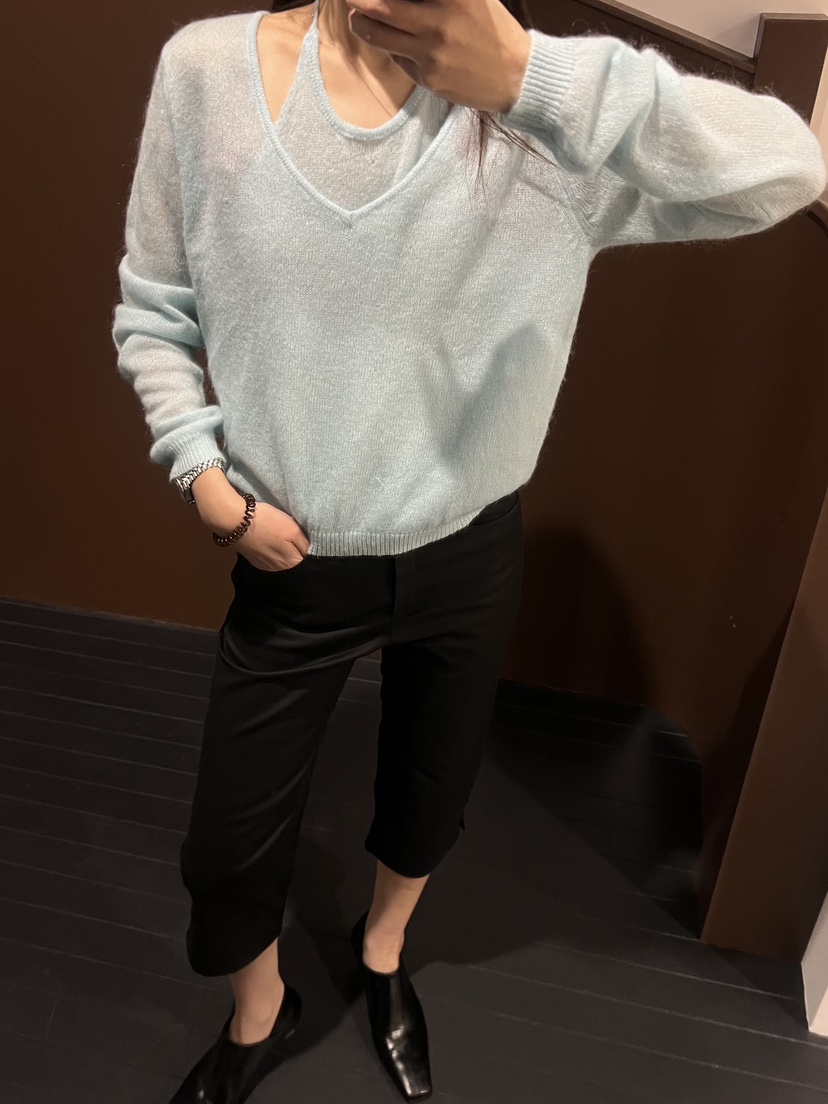 ADDICTED韓國直郵實拍女士新款推薦26春夏時尚針織衫假兩件ADDICTED針織衫