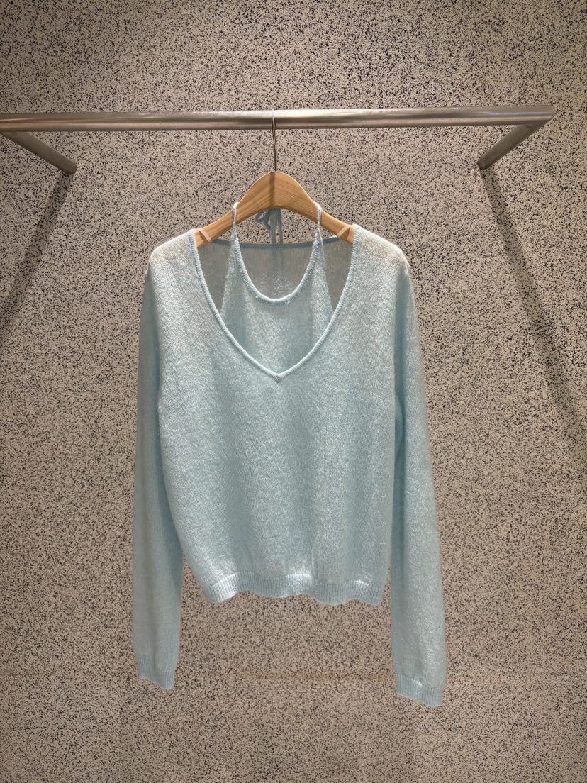 ADDICTED韓國直郵實拍女士新款推薦26春夏時尚針織衫假兩件ADDICTED針織衫圖色3