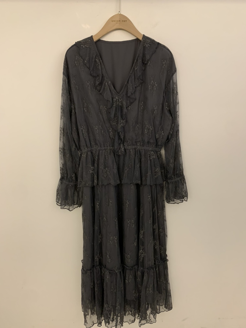 UNDER KEY韓國東大門代購女裝新品職業休閑時尚推薦連衣裙UNDER KEY連衣裙圖色2墨色