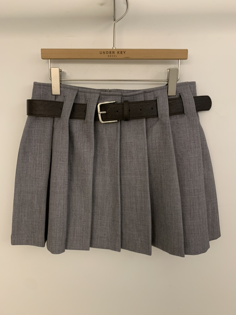 UNDER KEY韓國東大門代購女裝新品26春夏熱賣短裙含腰帶UNDER KEY短裙圖色1