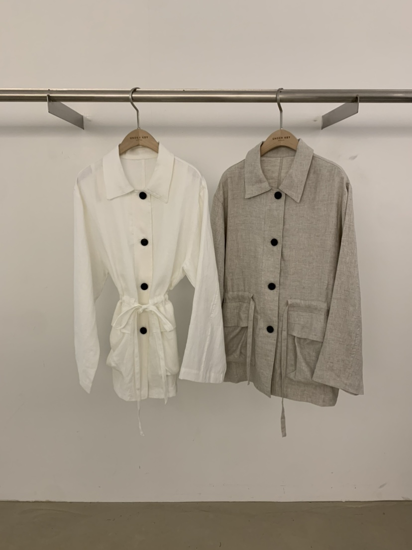 UNDER KEY韓國東大門直郵女士新品26春夏熱賣夾克亞麻布UNDER KEY夾克