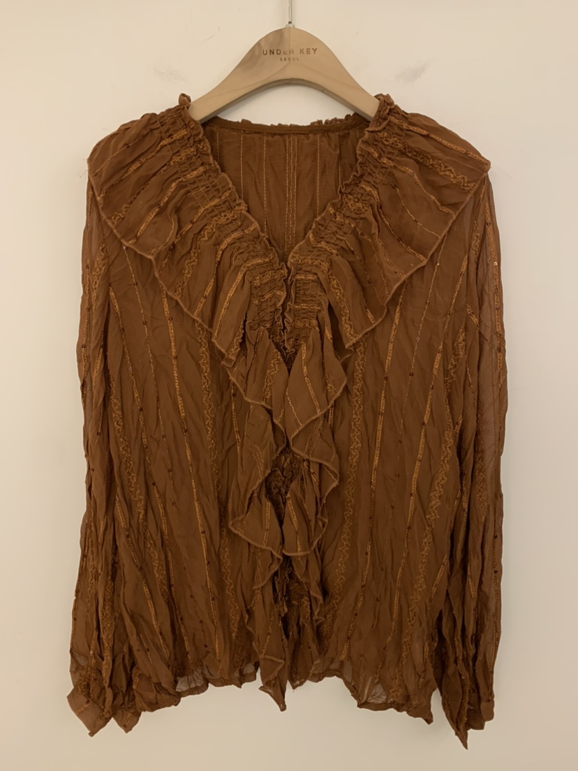 UNDER KEY韓國代購女士新款休閑時尚職業推薦襯衫蕾絲衫UNDER KEY襯衫/蕾絲衫圖色2