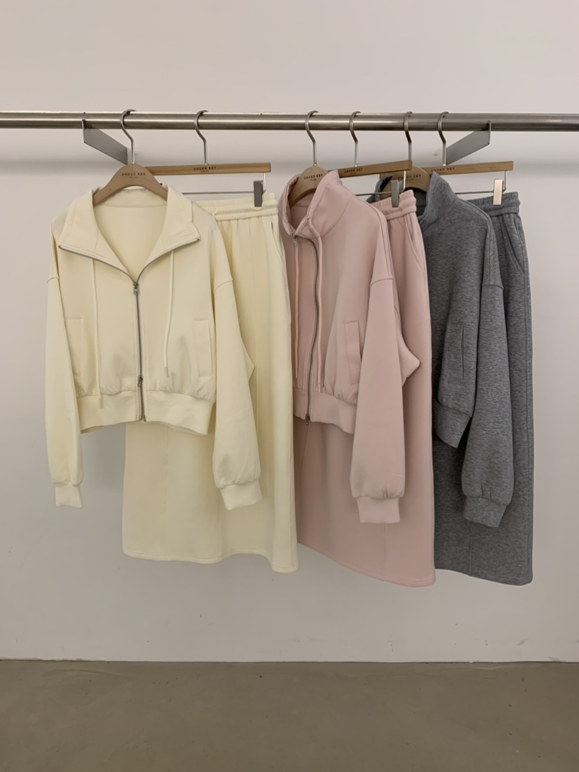 UNDER KEY韓國直郵實拍女裝新款熱賣時尚26春夏套裝拉鏈UNDER KEY套裝