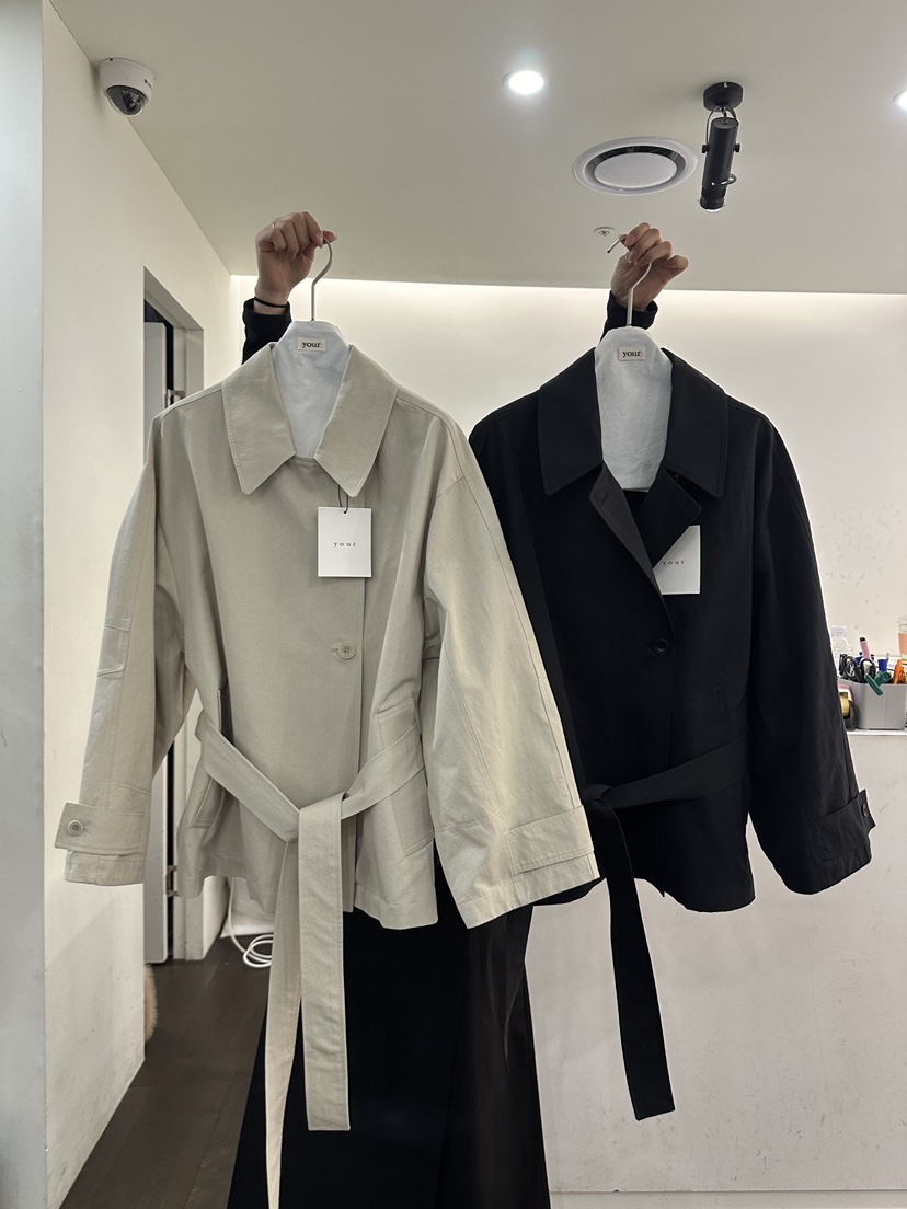 YOUR-P韓國直郵實拍女士新品人氣推薦熱賣時尚夾克含腰帶YOUR-P夾克