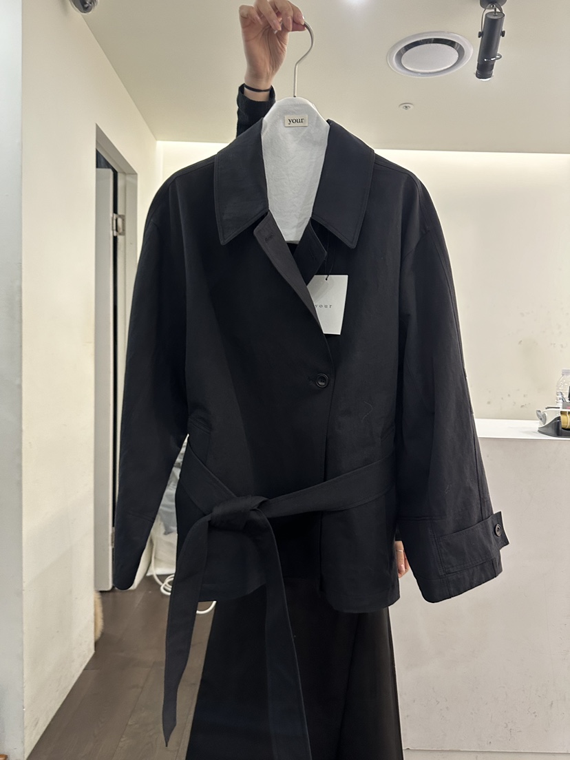 YOUR-P韓國直郵實拍女士新品人氣推薦熱賣時尚夾克含腰帶YOUR-P夾克圖色2