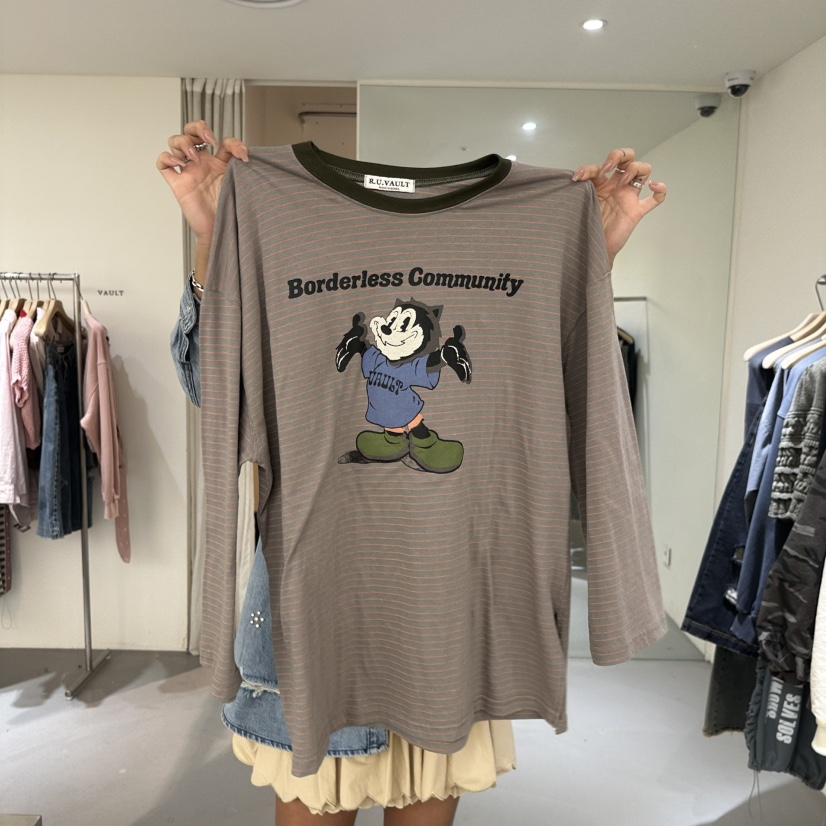 VAULT韓國代購女士新品時尚推薦人氣休閑26春夏職業長袖T恤VAULT長袖T恤圖色4