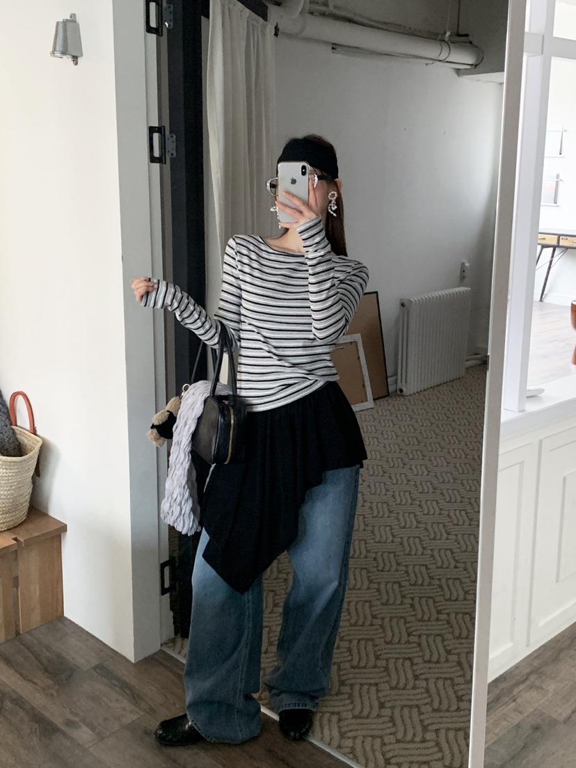 JKICHI韓國東大門代購女士新品人氣26春夏推薦職業長袖T恤JKICHI長袖T恤