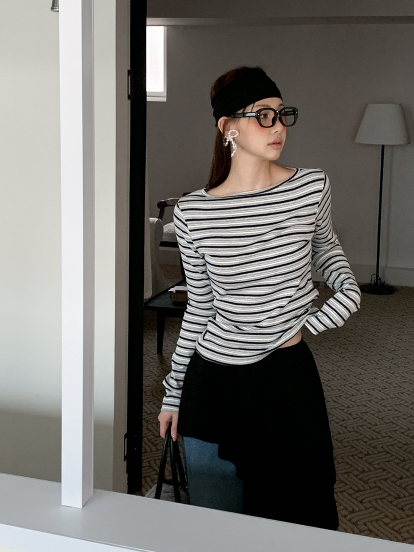 JKICHI韓國東大門代購女士新品人氣26春夏推薦職業長袖T恤JKICHI長袖T恤