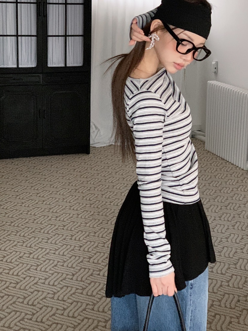 JKICHI韓國東大門代購女士新品人氣26春夏推薦職業長袖T恤JKICHI長袖T恤