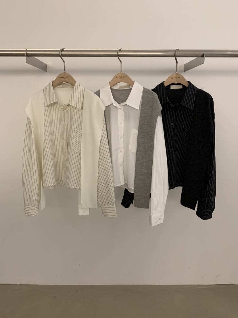 UNDER KEY韓國東大門代購女裝新款職業26春夏襯衫蕾絲衫披肩UNDER KEY襯衫/蕾絲衫