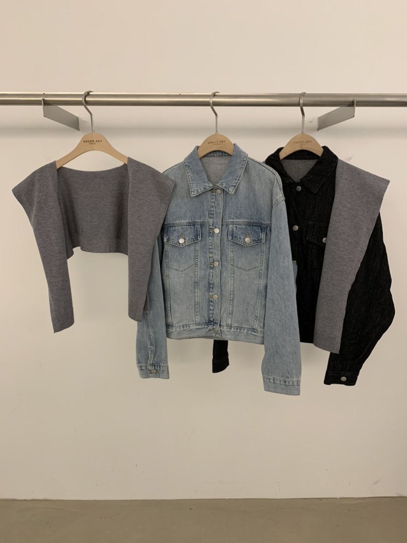 UNDER KEY韓國東大門直郵女裝新品推薦夾克含圍巾披肩套裝UNDER KEY夾克