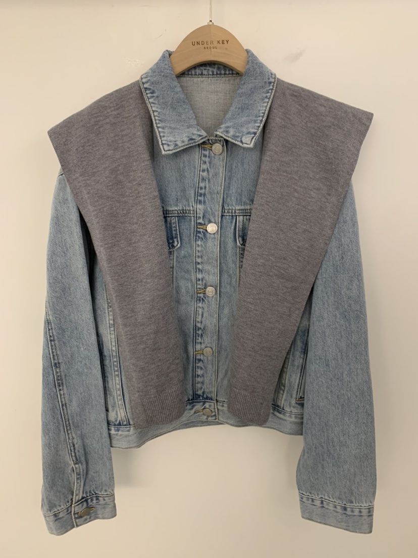 UNDER KEY韓國東大門直郵女裝新品推薦夾克含圍巾披肩套裝UNDER KEY夾克圖色1