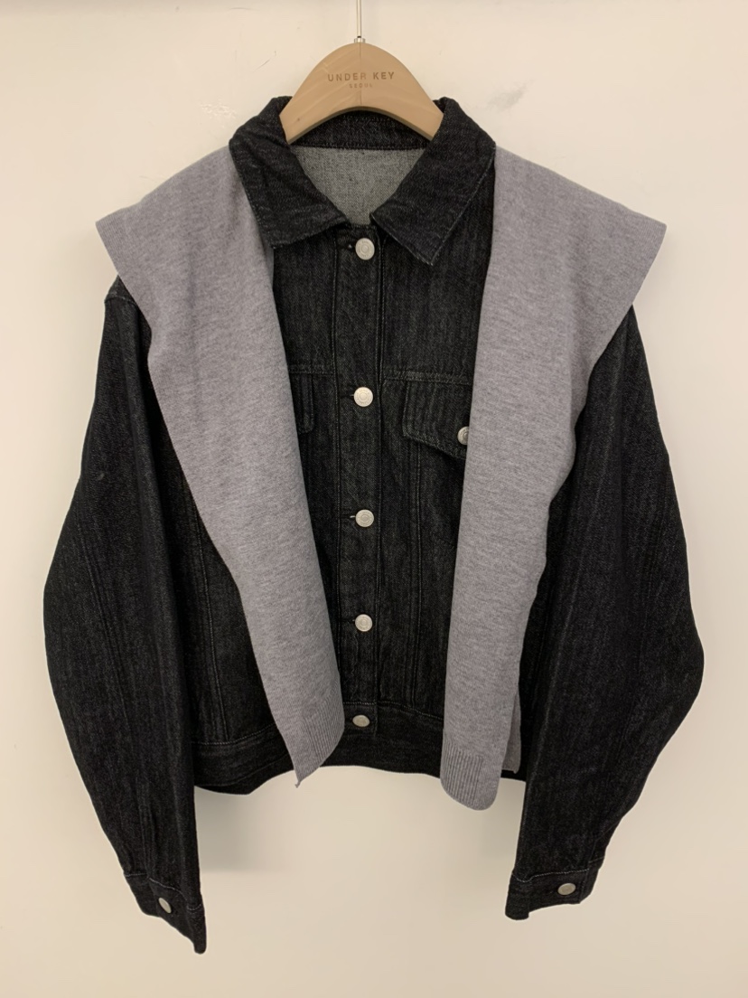 UNDER KEY韓國東大門直郵女裝新品推薦夾克含圍巾披肩套裝UNDER KEY夾克圖色2