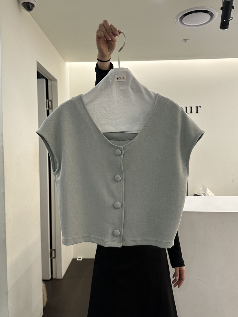 YOUR-P韓國代購女裝新品時尚熱賣職業推薦26春夏人氣馬甲YOUR-P馬甲圖色3