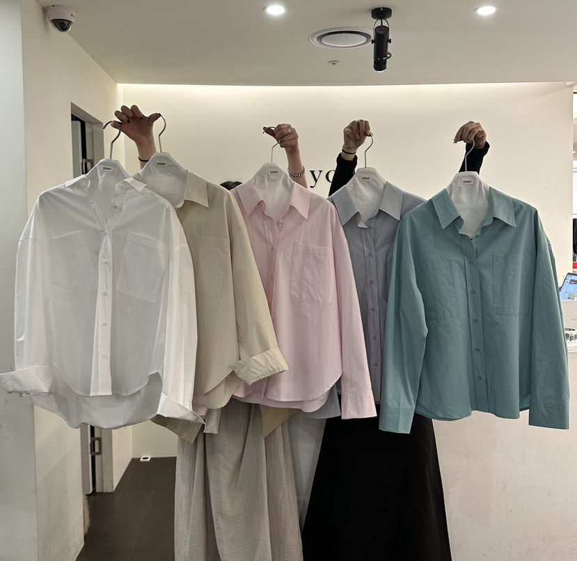 YOUR-P韓國東大門直郵女裝新品職業熱賣推薦襯衫蕾絲衫口袋YOUR-P襯衫/蕾絲衫