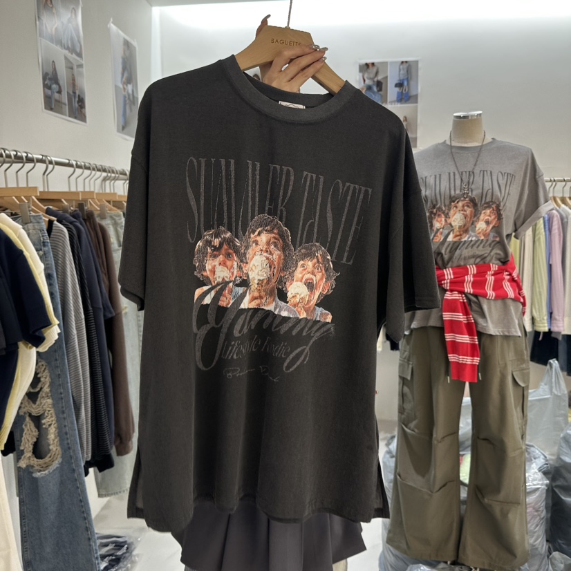 BAGUETTE-P韓國代購女士新款26春夏推薦熱賣職業人氣T恤BAGUETTE-PT恤圖色3