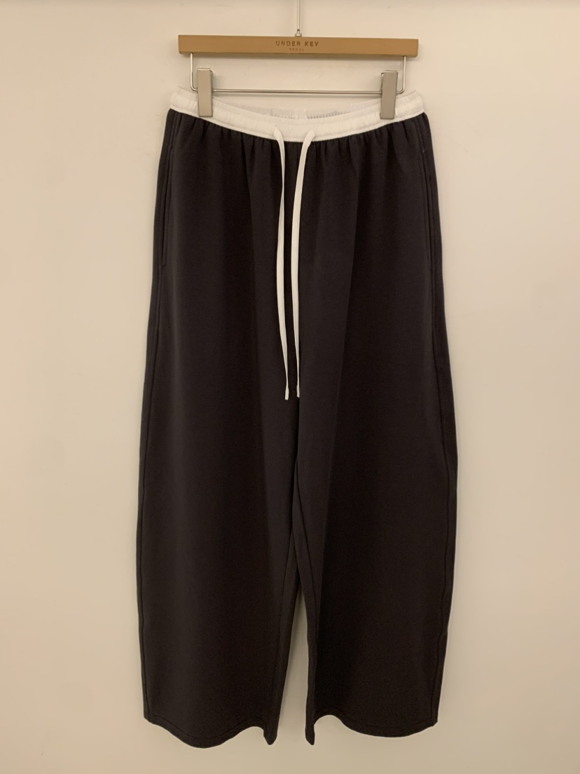 UNDER KEY韓國東大門直郵女裝新款推薦時尚26春夏休閑褲UNDER KEY休閑褲圖色3墨色