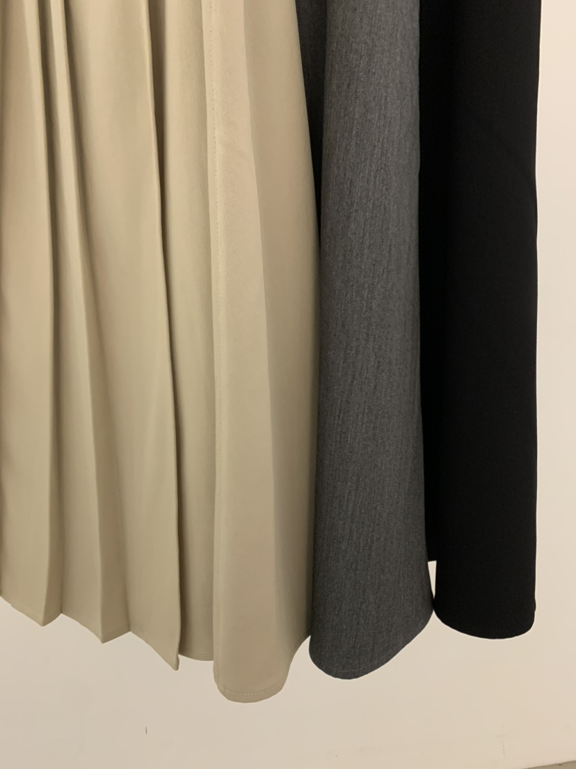 UNDER KEY韓國直郵實拍女士新品時尚職業長裙含腰帶褶裥UNDER KEY長裙