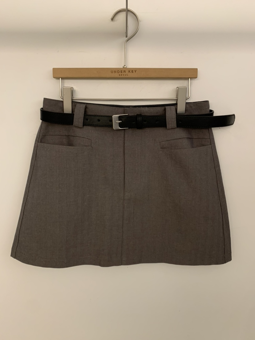 UNDER KEY韓國代購女裝新品熱賣時尚職業休閑裙褲含腰帶UNDER KEY裙褲圖色4