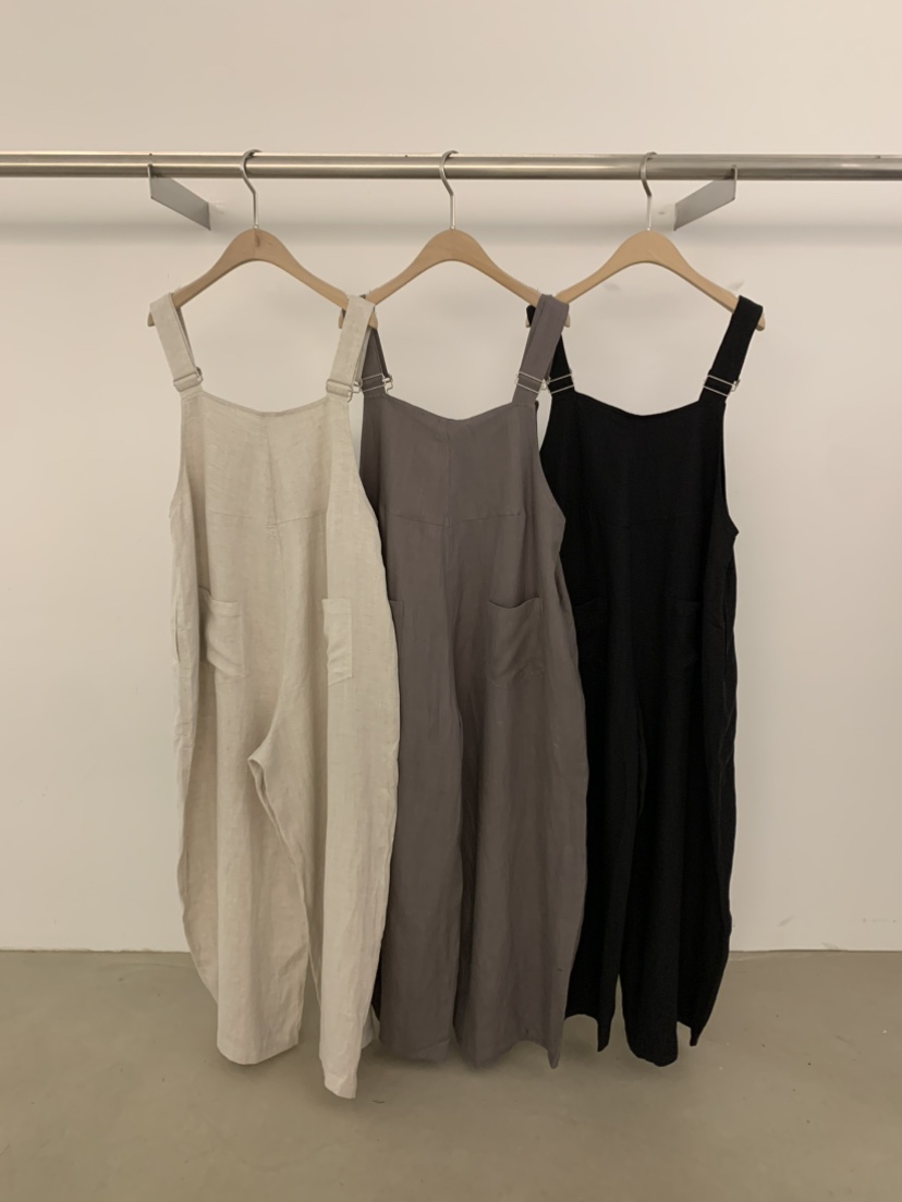 UNDER KEY韓國東大門直郵女裝新款26春夏連體褲天絲亞麻UNDER KEY連體褲