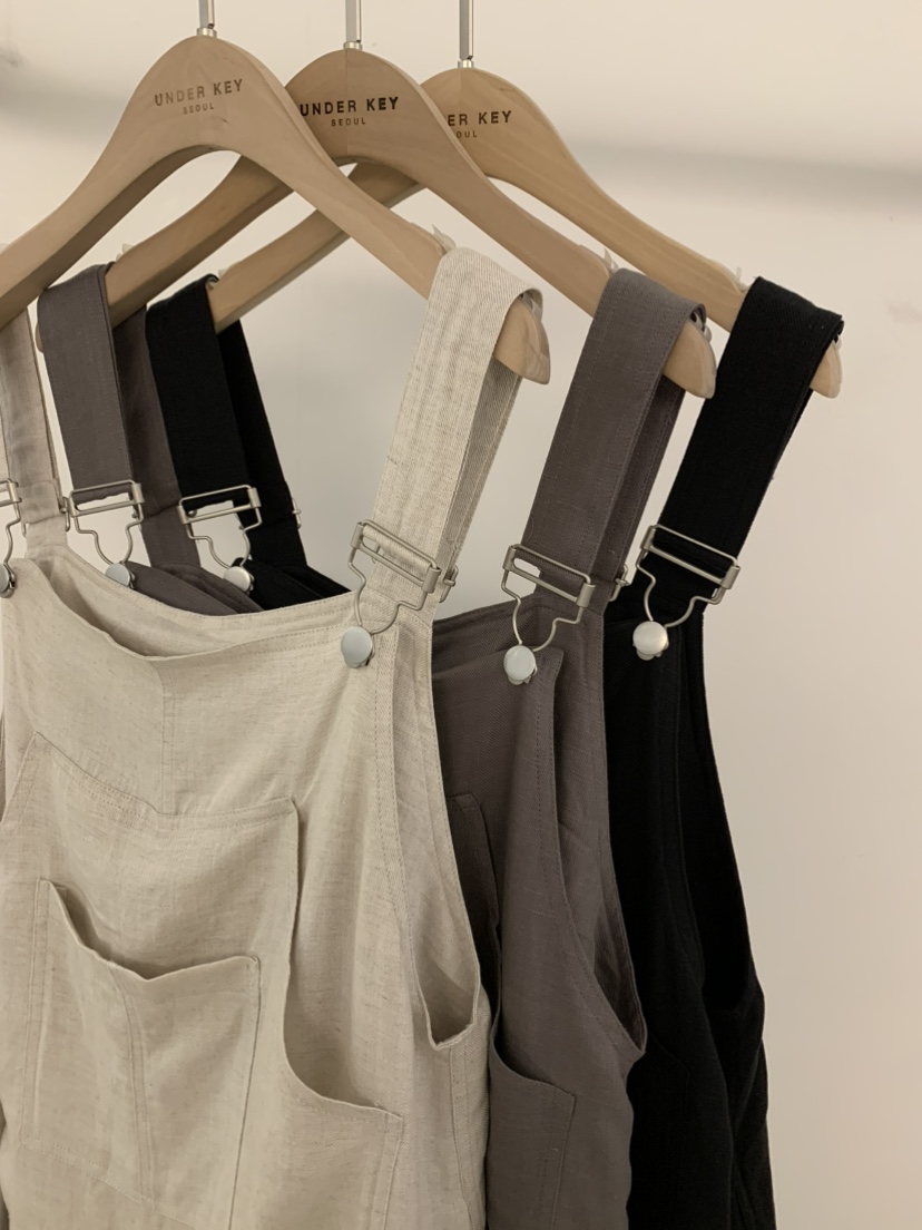 UNDER KEY韓國東大門直郵女裝新款26春夏連體褲天絲亞麻UNDER KEY連體褲