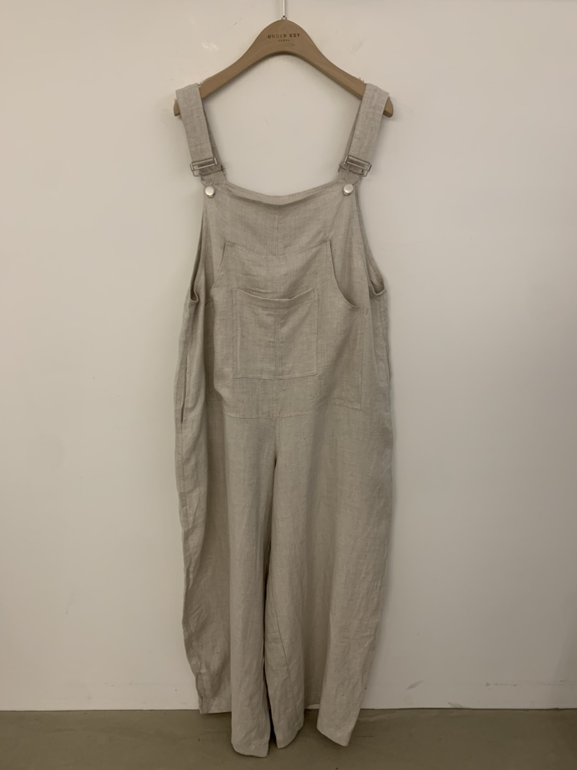 UNDER KEY韓國東大門直郵女裝新款26春夏連體褲天絲亞麻UNDER KEY連體褲圖色1