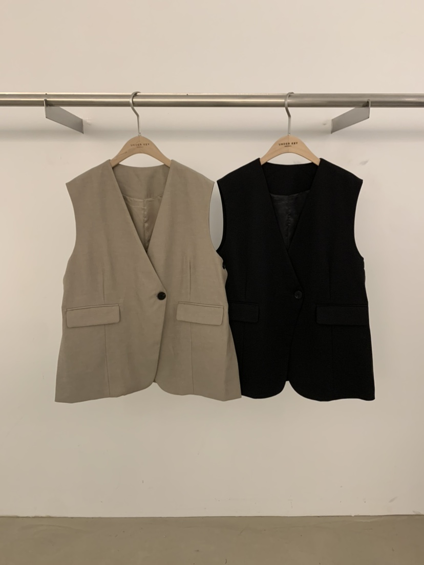 UNDER KEY韓國直郵女士新款時尚人氣26春夏熱賣職業馬甲UNDER KEY馬甲