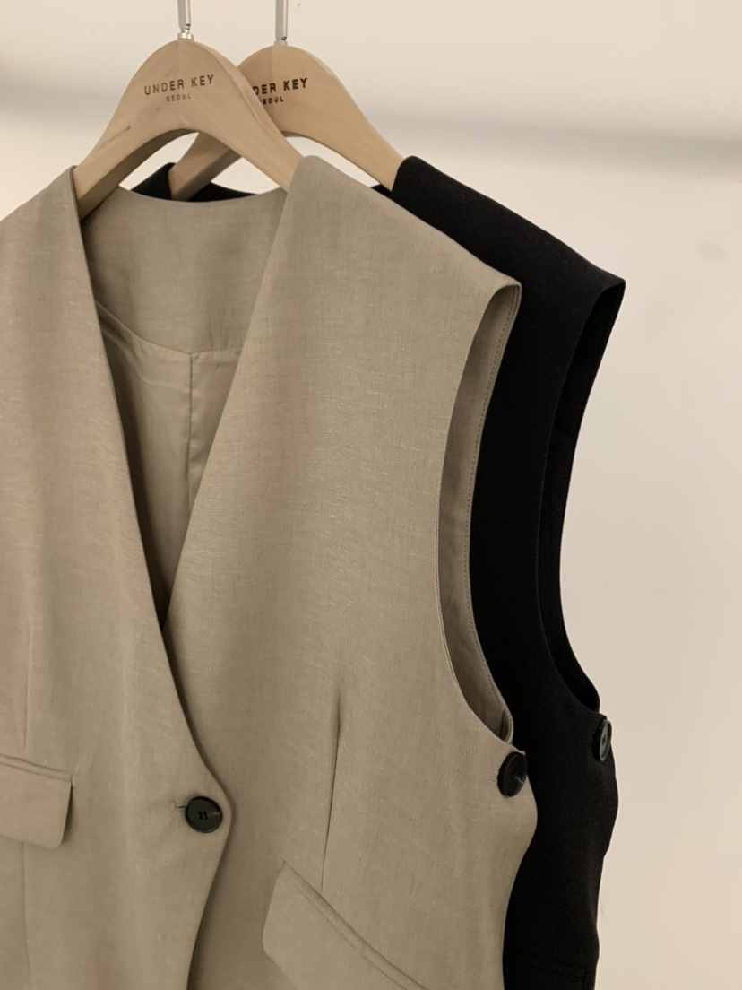 UNDER KEY韓國直郵女士新款時尚人氣26春夏熱賣職業馬甲UNDER KEY馬甲