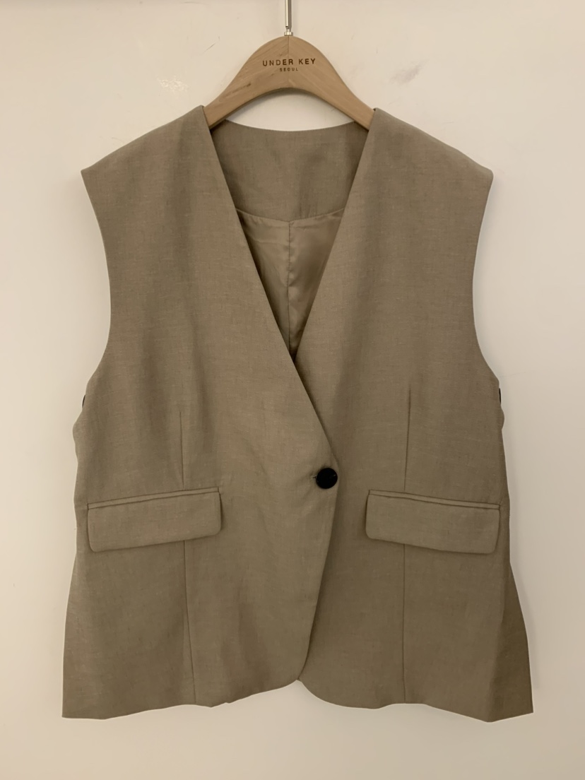 UNDER KEY韓國直郵女士新款時尚人氣26春夏熱賣職業馬甲UNDER KEY馬甲圖色1