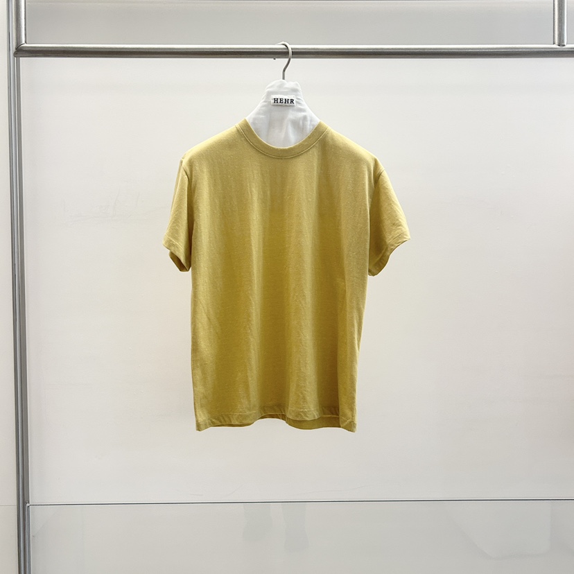HEHR韓國東大門代購女裝新品26春夏職業休閑時尚推薦人氣T恤hehr-AUTOMNET恤圖色7黃色
