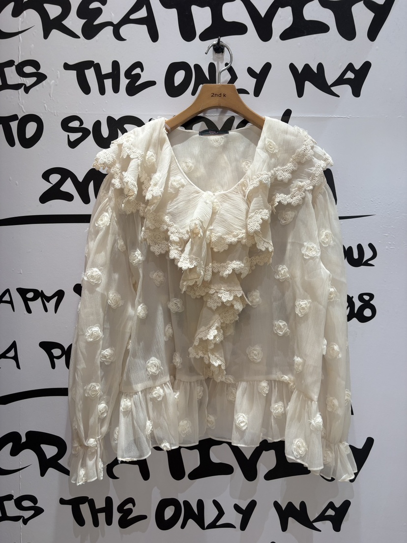 2ND K韓國東大門直郵女裝新品職業熱賣26春夏襯衫蕾絲衫2ND K襯衫/蕾絲衫圖色3