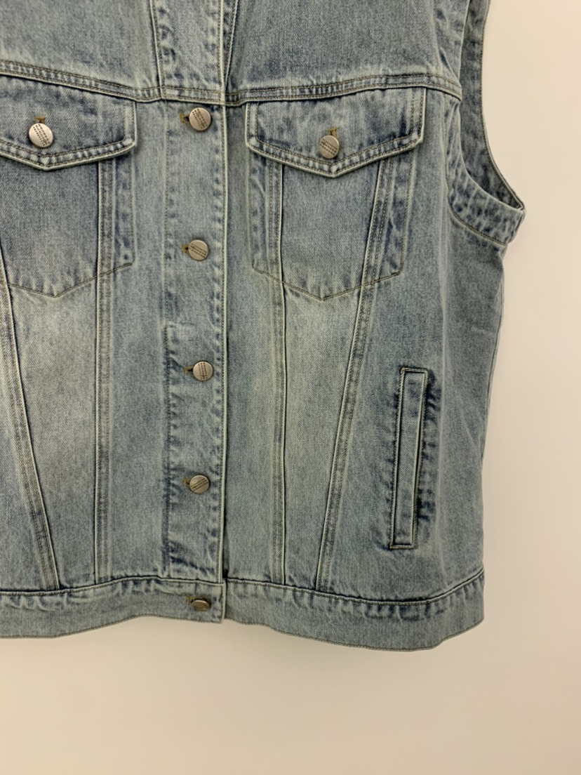 UNDER KEY韓國東大門直郵女士新款熱賣26春夏馬甲寬松牛仔UNDER KEY馬甲