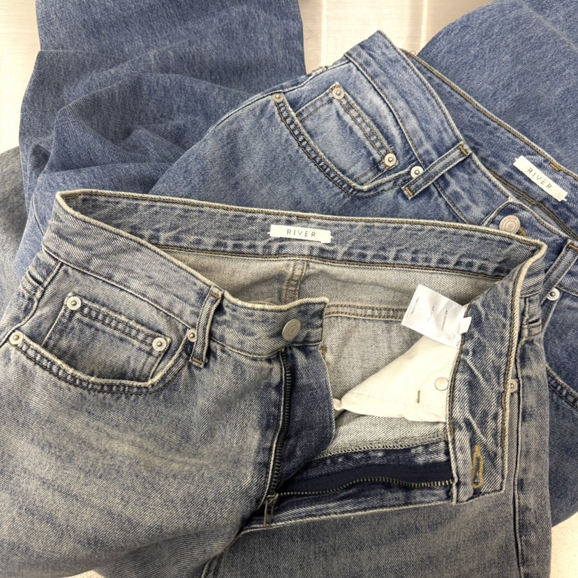 RIVER韓國東大門直郵女裝新品人氣休閑熱賣時尚26春夏牛仔褲WATER/RIVER牛仔褲
