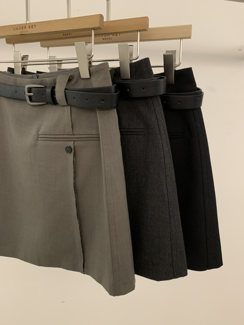 UNDER KEY韓國代購女裝新款人氣推薦時尚熱賣裙褲含腰帶UNDER KEY裙褲