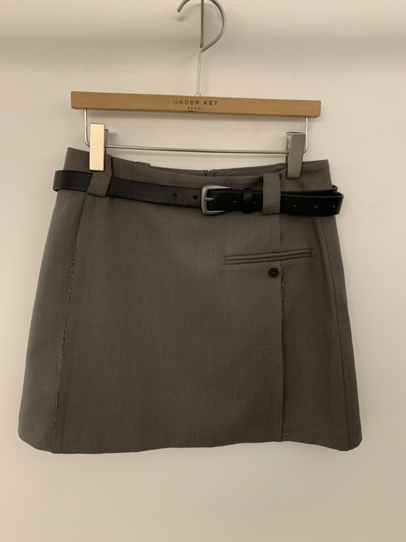 UNDER KEY韓國代購女裝新款人氣推薦時尚熱賣裙褲含腰帶UNDER KEY裙褲圖色1