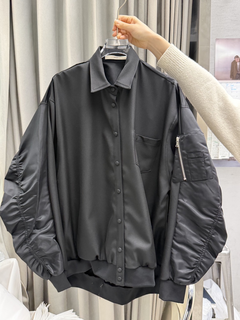 UOOV韓國直郵女士新款熱賣休閑推薦人氣職業時尚26春夏夾克UOOV夾克圖色2黑色