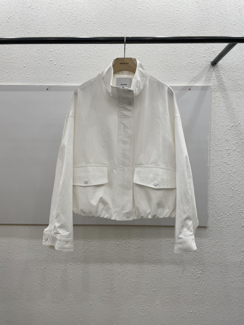 EGGPLANT韓國代購女士新品休閑人氣時尚職業26春夏夾克棉質EGGPLANT夾克圖色1