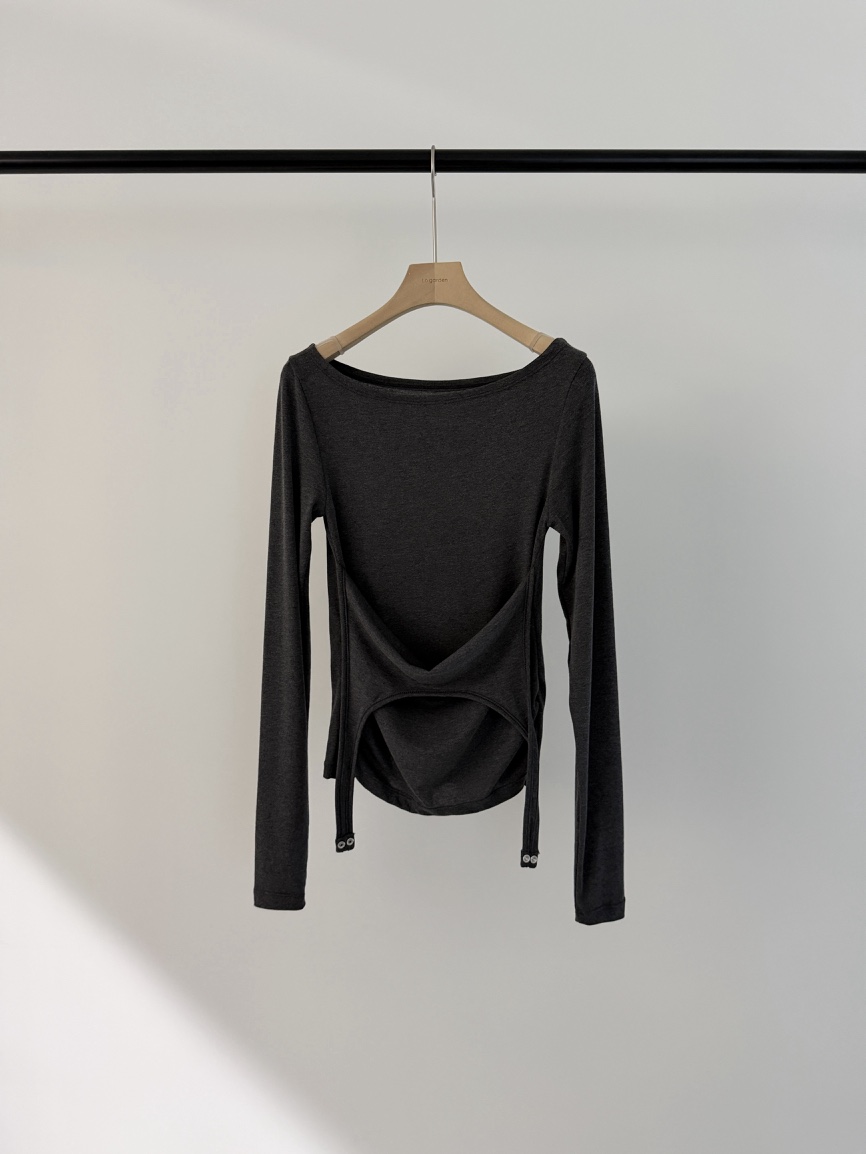 LOGARDEN韓國直郵實拍女士新款26春夏休閑熱賣長袖T恤假兩件LO GARDEN長袖T恤