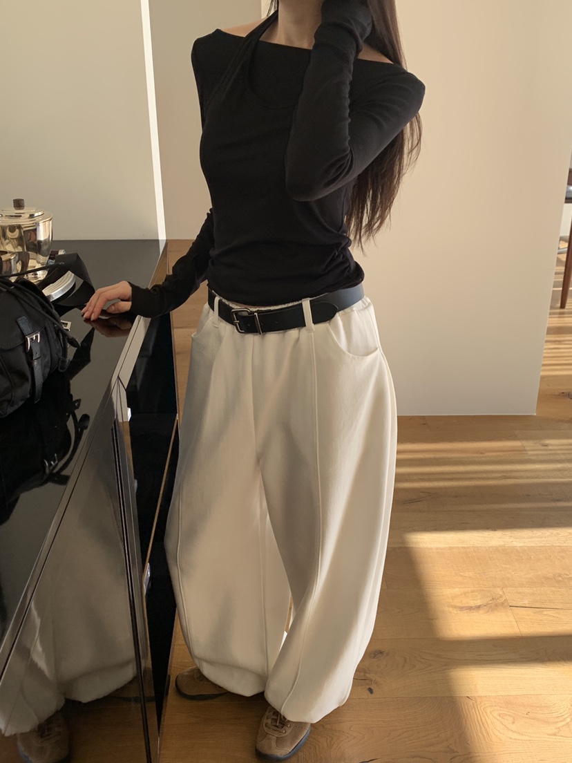 LOGARDEN韓國直郵實拍女士新款26春夏休閑熱賣長袖T恤假兩件LO GARDEN長袖T恤