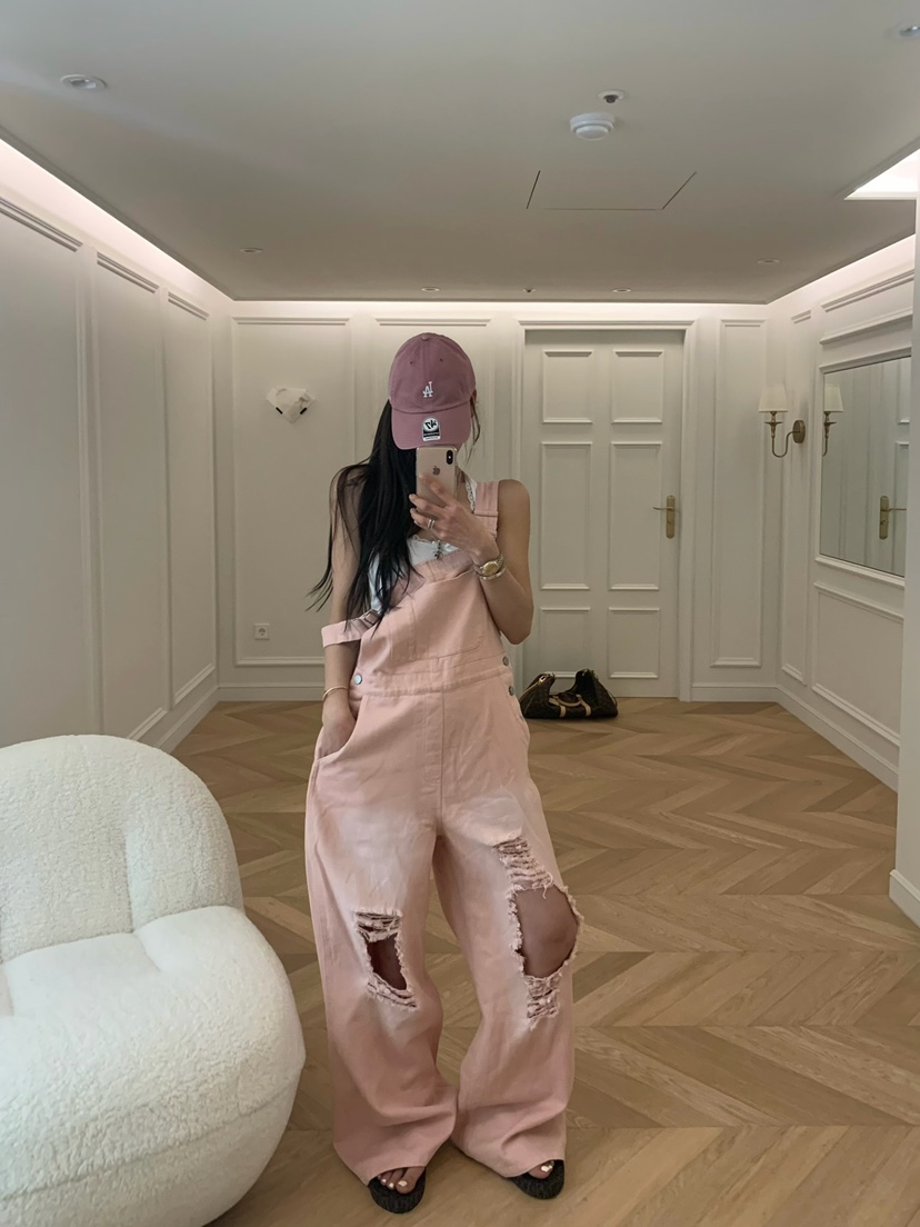 VIRKIN韓國代購女士新款推薦人氣職業26春夏休閑時尚背帶褲VIRKIN背帶褲