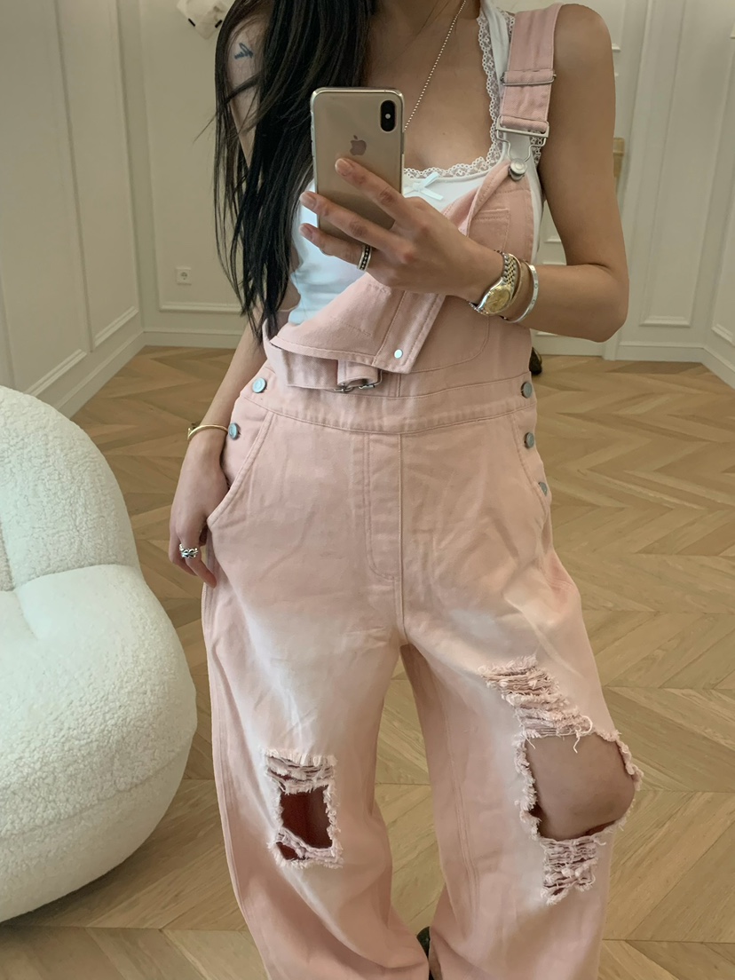 VIRKIN韓國代購女士新款推薦人氣職業26春夏休閑時尚背帶褲VIRKIN背帶褲