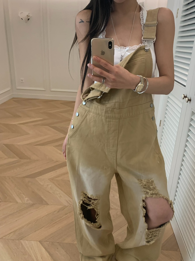 VIRKIN韓國代購女士新款推薦人氣職業26春夏休閑時尚背帶褲VIRKIN背帶褲